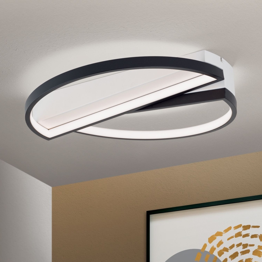 LED Dimmable φωτιστικό οροφής OLGA LED/28W/230V μαύρο/λευκό