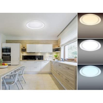 LED Dimmable φωτιστικό οροφής OPAL LED/24W/230V + τηλεχειριστήριο