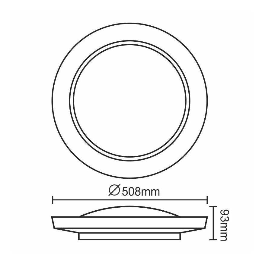 LED Dimmable φωτιστικό οροφής OPAL LED/24W/230V + τηλεχειριστήριο