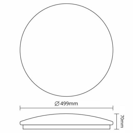 LED Dimmable φωτιστικό οροφής OPAL LED/48W/230V 3000-6500K διάμετρος 49,9 cm + τηλεχειριστήριο