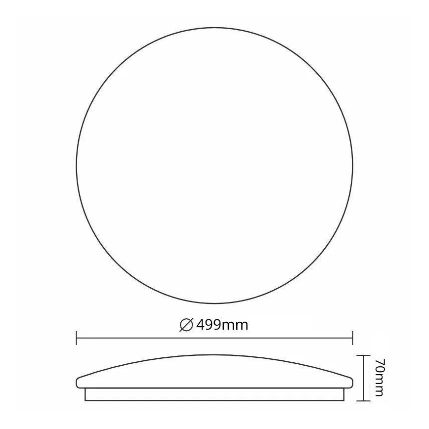 LED Dimmable φωτιστικό οροφής OPAL LED/48W/230V 3000-6500K διάμετρος 49,9 cm + τηλεχειριστήριο