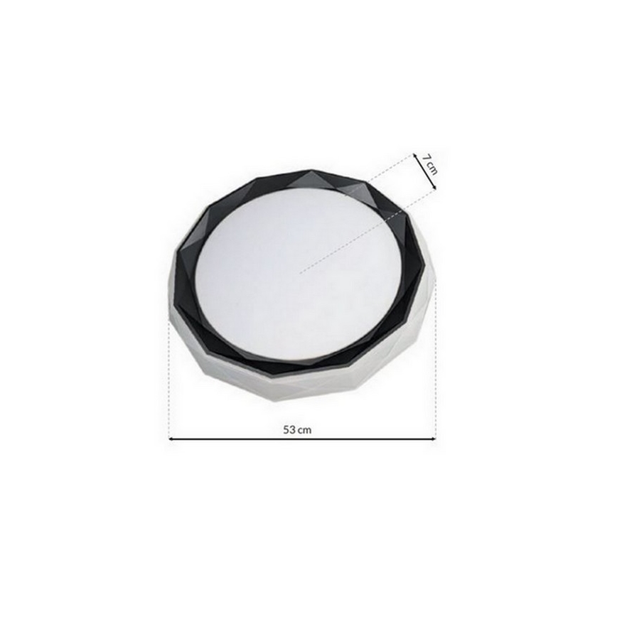 LED Dimmable φωτιστικό οροφής OSCAR LED/45W/230V 3000-6000K μαύρο + τηλεχειριστήριο