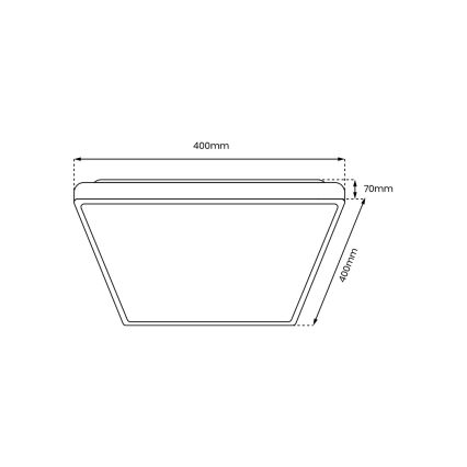 LED Dimmable φωτιστικό οροφής QUADRO LED/38W/230V 3000-6000K λευκό + τηλεχειριστήριο