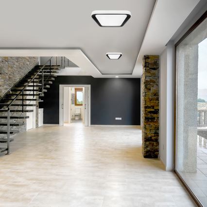 LED Dimmable φωτιστικό οροφής QUADRO LED/38W/230V 3000-6000K λευκό/μαύρο + τηλεχειριστήριο