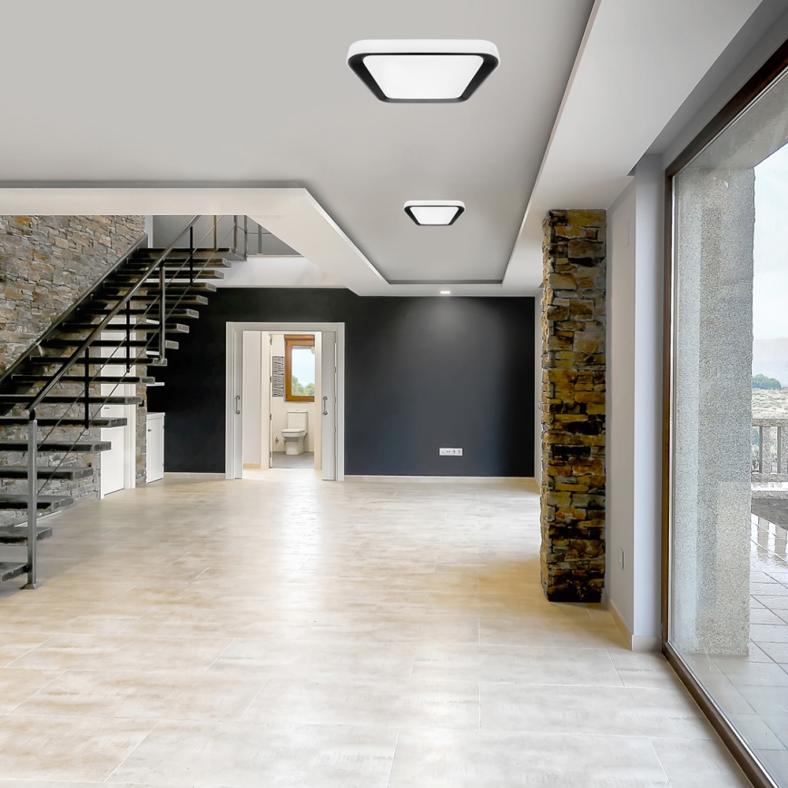 LED Dimmable φωτιστικό οροφής QUADRO LED/38W/230V 3000-6000K λευκό/μαύρο + τηλεχειριστήριο