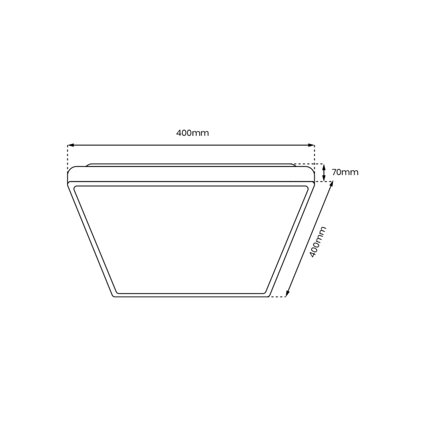 LED Dimmable φωτιστικό οροφής QUADRO LED/38W/230V 3000-6000K λευκό/μαύρο + τηλεχειριστήριο