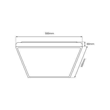 LED Dimmable φωτιστικό οροφής QUADRO LED/66W/230V 3000-6000K λευκό + τηλεχειριστήριο