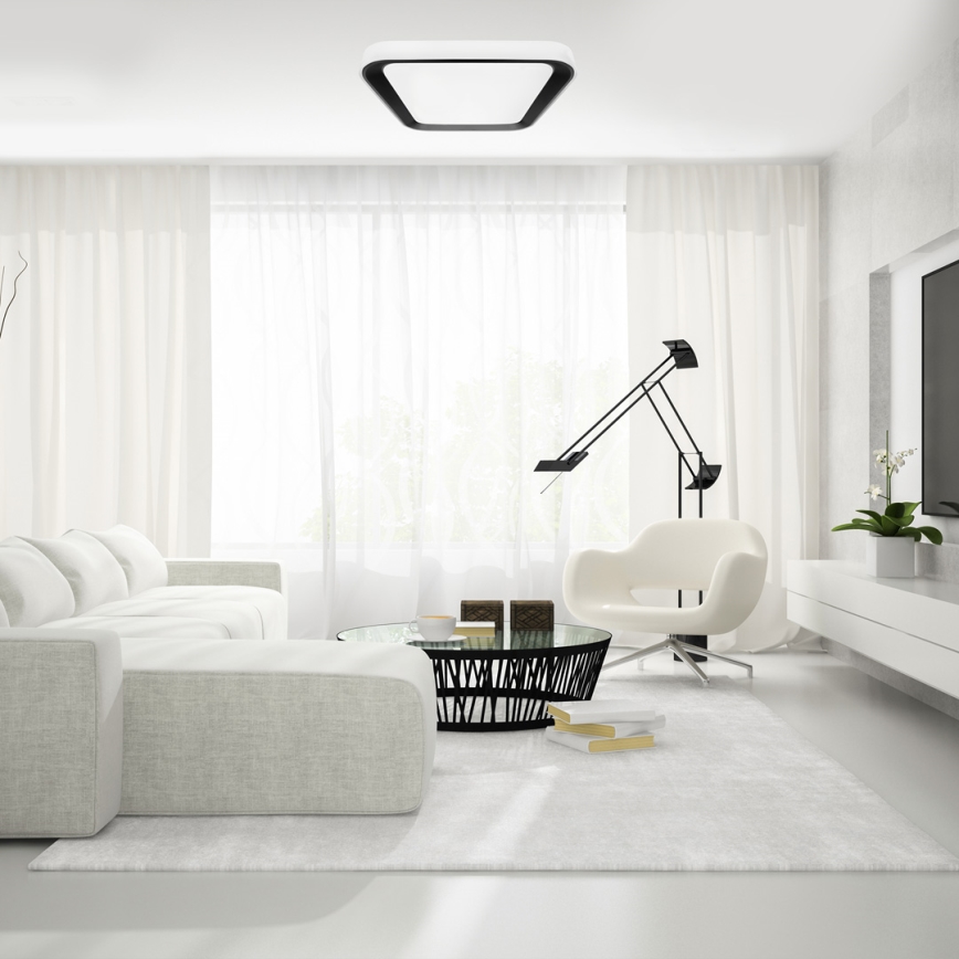LED Dimmable φωτιστικό οροφής QUADRO LED/66W/230V 3000-6000K λευκό/μαύρο + τηλεχειριστήριο