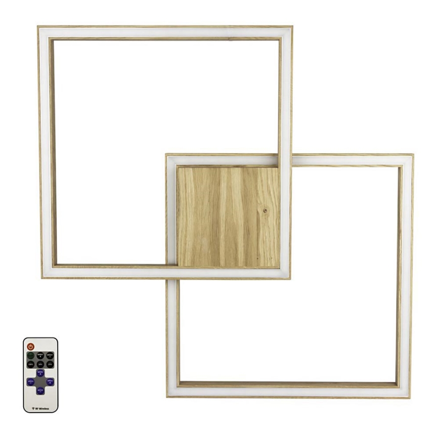 LED Dimmable φωτιστικό οροφής RAMME LED/48W/230V ματ δρυς + τηλεχειριστήριο