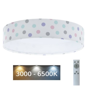 LED Dimmable φωτιστικό οροφής SMART GALAXY KIDS LED/24W/230V 3000-6500K Dots πολύχρωμο + τηλεχειριστήριο