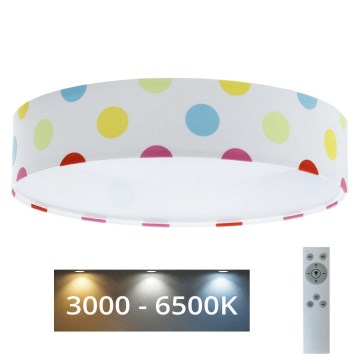 LED Dimmable φωτιστικό οροφής SMART GALAXY KIDS LED/24W/230V 3000-6500K Dots πολύχρωμο + τηλεχειριστήριο