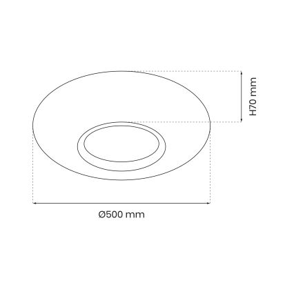 LED Dimmable φωτιστικό οροφής TOKYO LED/48W/230V 3000-6000K + τηλεχειριστήριο