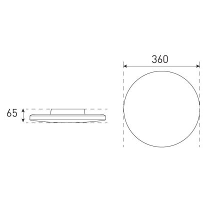 Φωτιστικό οροφής μπάνιου dimming LED VARIO NOVA LED/13/18W/230V 3000/4000/5700K διάμετρος 36 cm IP44 λευκό