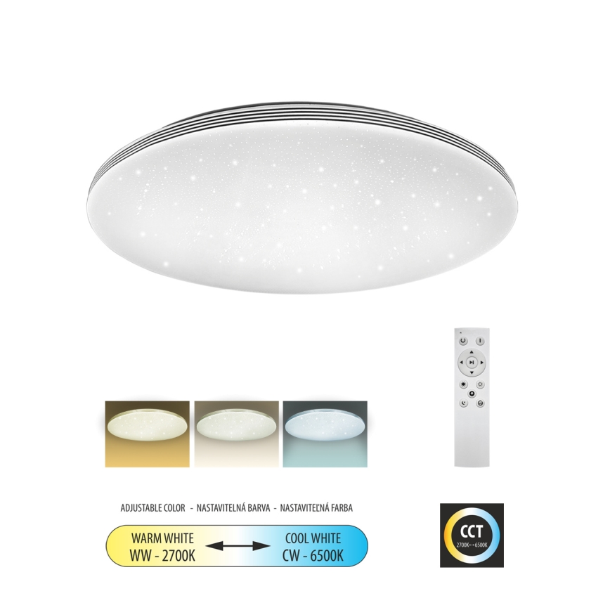 LED Dimmable φωτιστικό οροφής VENTA LED/36W/230V 2700-6500K διάμετρος 48 cm + τηλεχειριστήριο