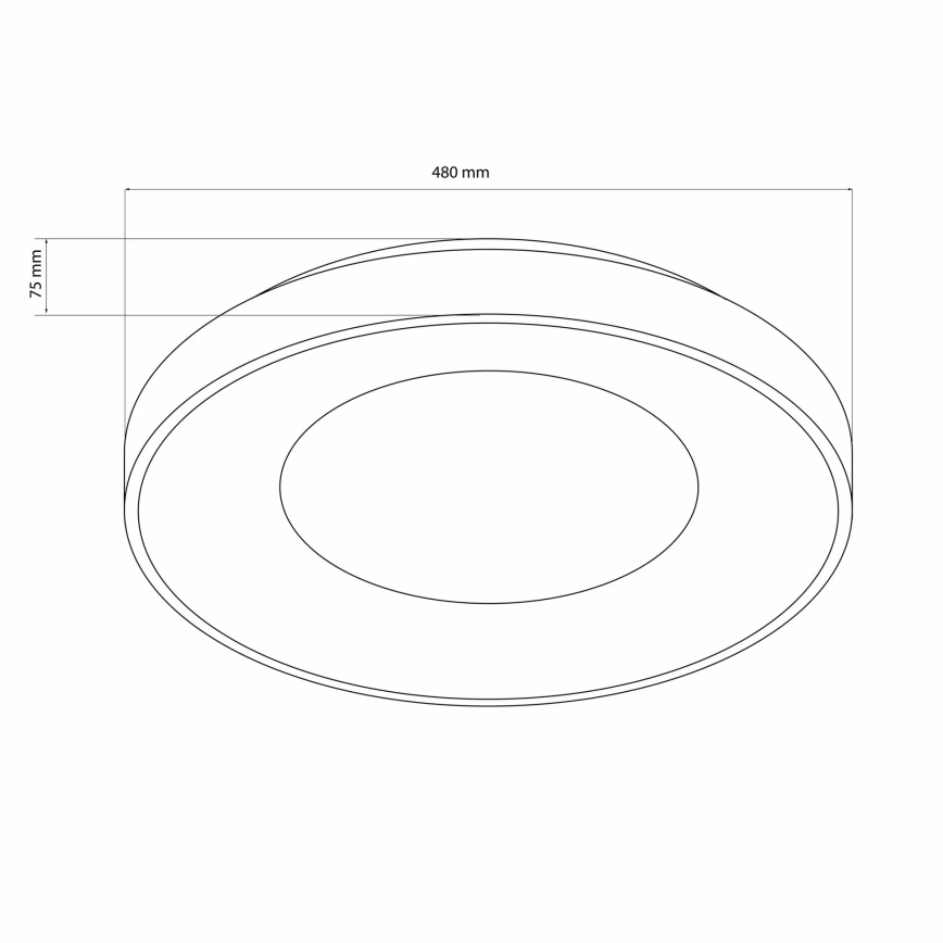 Φωτιστικό οροφής μπάνιου dimming LED WITOLD LED/72W/230V διάμετρος 48 cm 3000-6000K IP44 + τηλεχειριστήριο