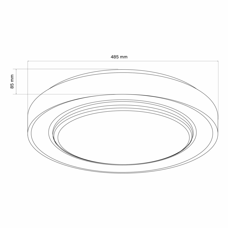Φωτιστικό οροφής μπάνιου dimming LED ZYGMUNT LED/72W/230V διάμετρος 48,5 cm 3000-6000K IP44 + τηλεχειριστήριο