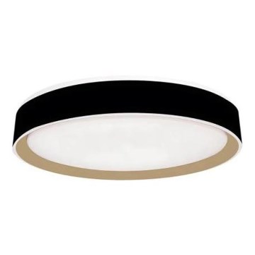 LED Dimmable φωτιστικό οροφής με φωνητικό έλεγχο OPAL LED/48W/230V 2700-6500K μαύρο + τηλεχειριστήριο