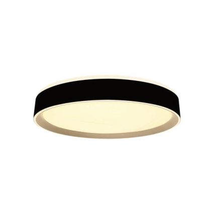 LED Dimmable φωτιστικό οροφής με φωνητικό έλεγχο OPAL LED/48W/230V 2700-6500K μαύρο + τηλεχειριστήριο
