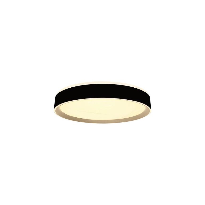 LED Dimmable φωτιστικό οροφής με φωνητικό έλεγχο OPAL LED/48W/230V 2700-6500K μαύρο + τηλεχειριστήριο