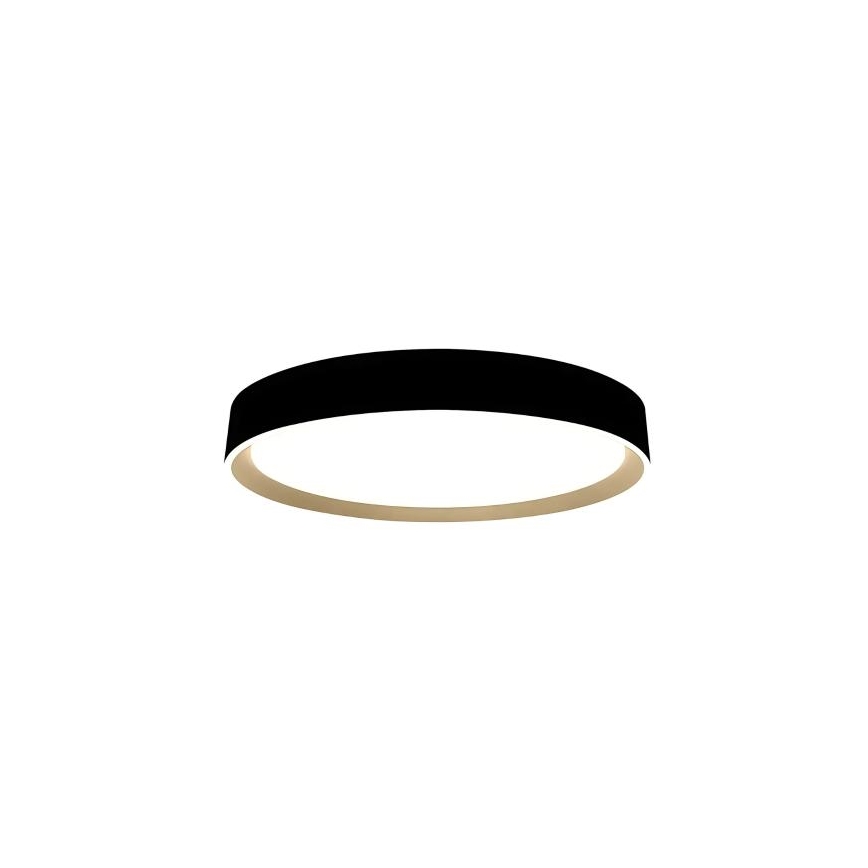 LED Dimmable φωτιστικό οροφής με φωνητικό έλεγχο OPAL LED/48W/230V 2700-6500K μαύρο + τηλεχειριστήριο