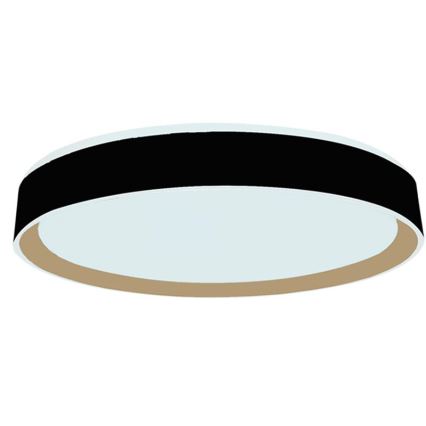 LED Dimmable φωτιστικό οροφής με φωνητικό έλεγχο OPAL LED/48W/230V 2700-6500K μαύρο + τηλεχειριστήριο