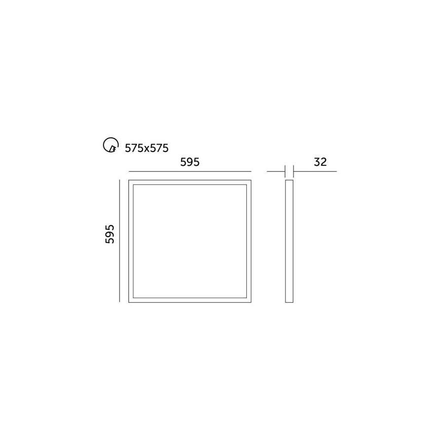LED Dimmable χωνευτό φωτιστικό πάνελ CAPRI LED/25/36/40W/230V 3000/4000/5700K UGR<19 IP44 60x60 cm