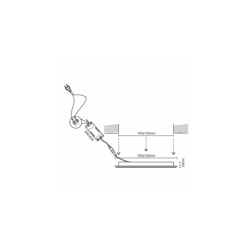LED Dimmable χωνευτό φωτιστικό/6W/230V 3000-6500K Wi-Fi Tuya