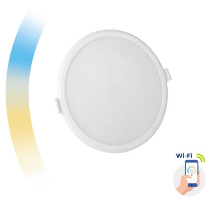 LED Dimmable χωνευτό φωτιστικό ALGINE LED/12W/230V Wi-Fi Tuya στρογγυλό