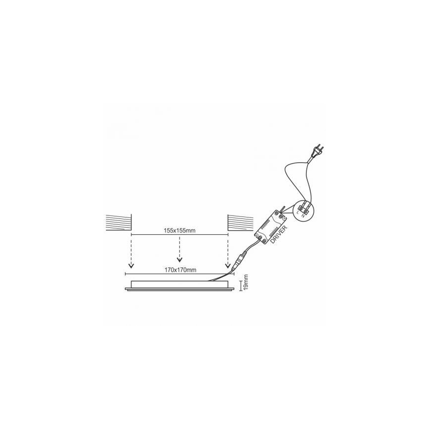 LED Dimmable χωνευτό φωτιστικό LED/12W/230V 3000-6500K Wi-Fi Tuya