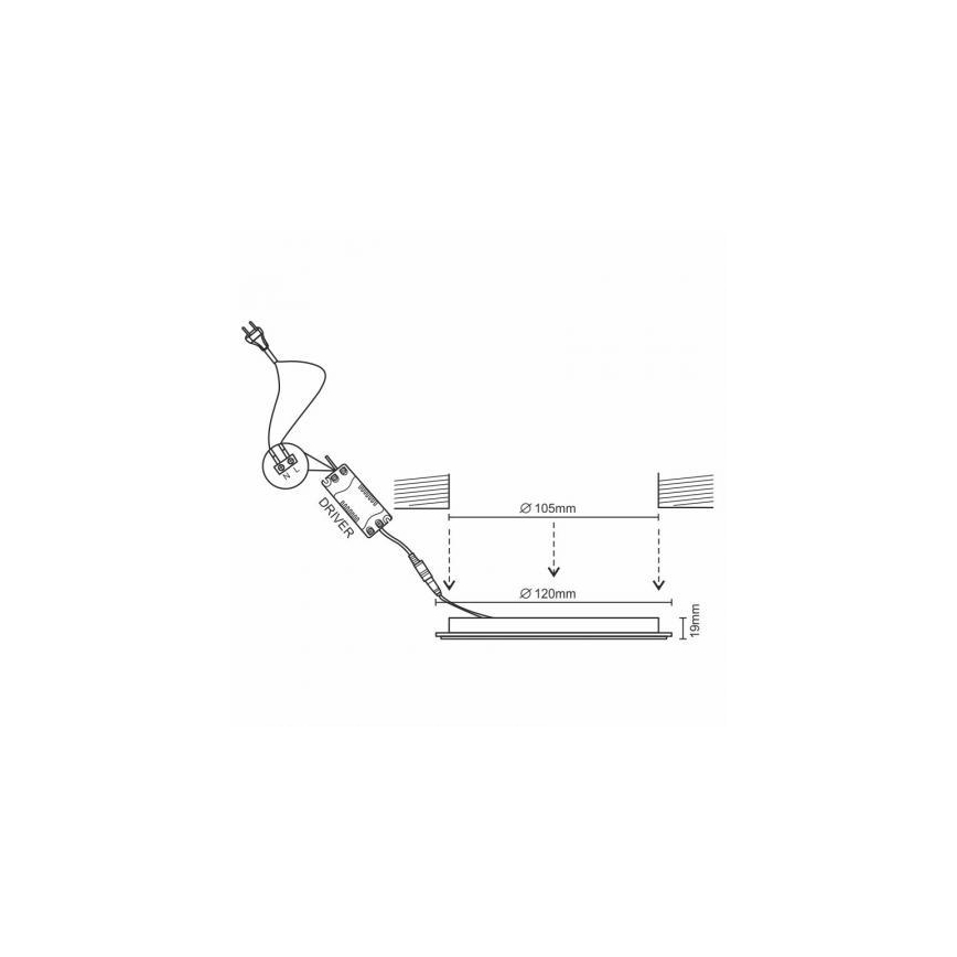 LED Dimmable χωνευτό φωτιστικό LED/6W/230V 3000-6500K Wi-Fi Tuya