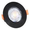 LED Dimmable χωνευτό φωτιστικό ZITA LED/3/5/7W/230V 3000/4000/6000K διάμετρος 9 cm μαύρο