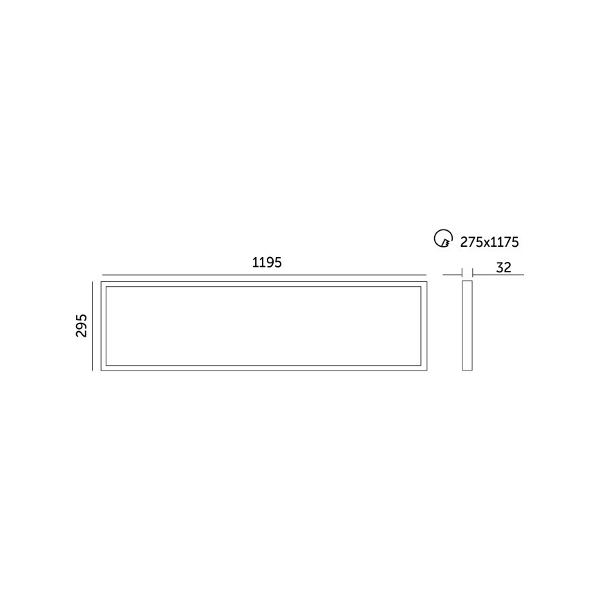 LED Dimmable χωνευτό φωτιστικό πάνελ CAPRI LED/25/36/40W/230V 3000/4000/5700K IP44 30x120 cm