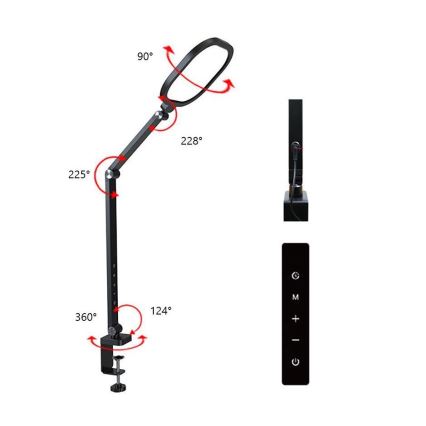 LED Dimming αφής εύκαμπτο Επιτραπέζιο φωτιστικό POINTIQ LED/15W/230V 3000-6500K CRI 96 μαύρο