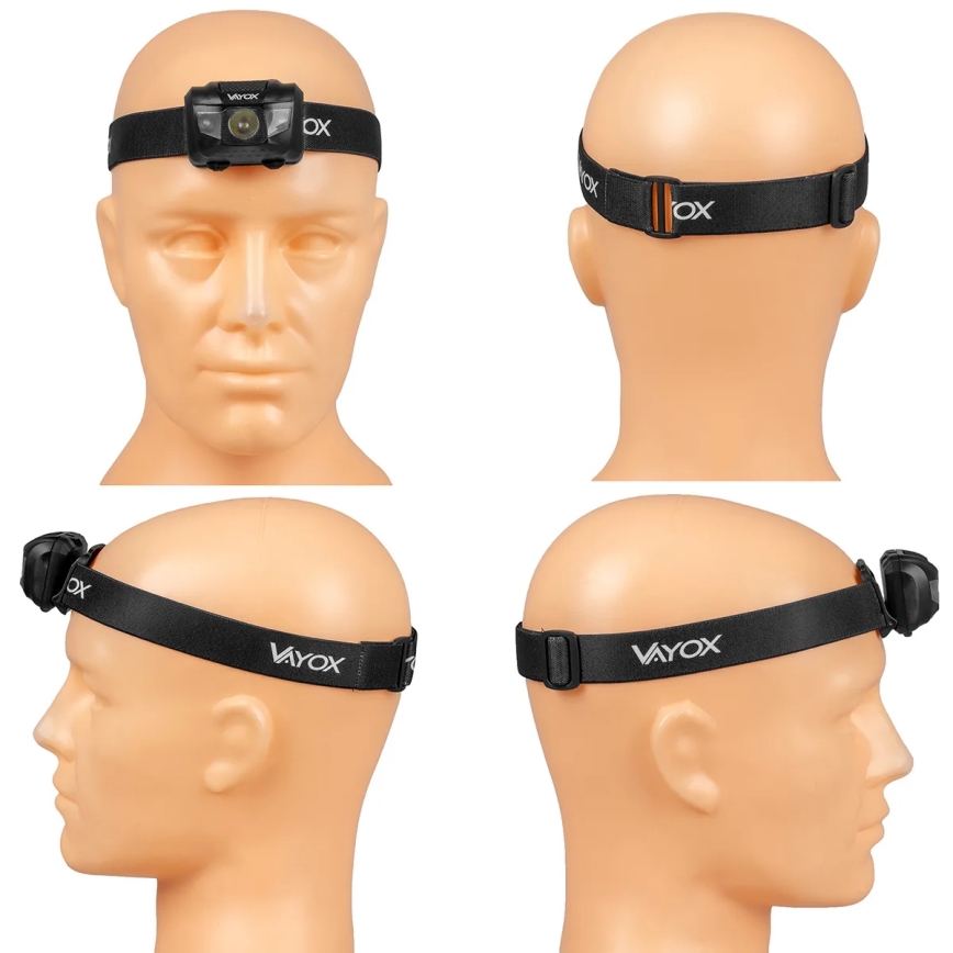 LED Dimming φακός κεφαλής 3xLED/3xAAA IPX4 100 γυαλιστερό