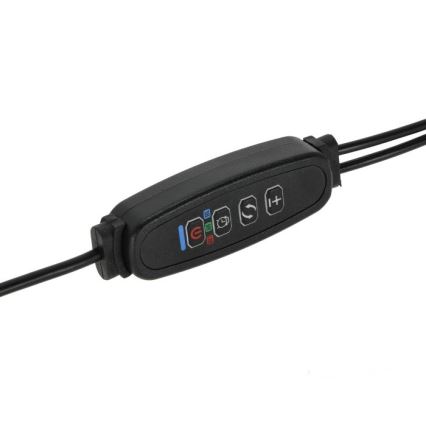 LED Dimming εύκαμπτο επιτραπέζιο φωτιστικό με κλιπ για ανάπτυξη φυτών VITARO 2xLED/4W/230V μαύρο