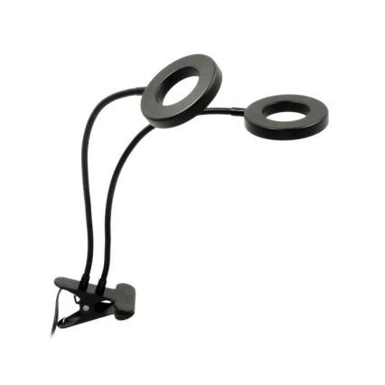 LED Dimming εύκαμπτο επιτραπέζιο φωτιστικό με κλιπ για ανάπτυξη φυτών VITARO 2xLED/4W/230V μαύρο