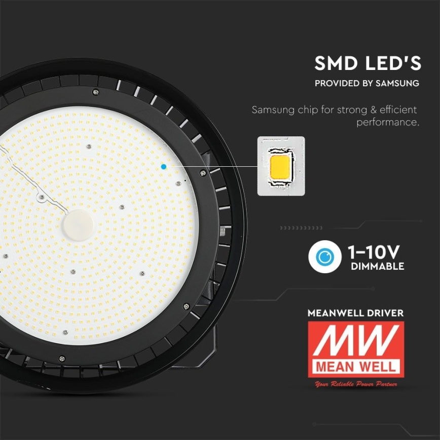 LED Dimming heavy-duty φωστικό High Bay LED/500W/230V 4000K IP65 μαύρο