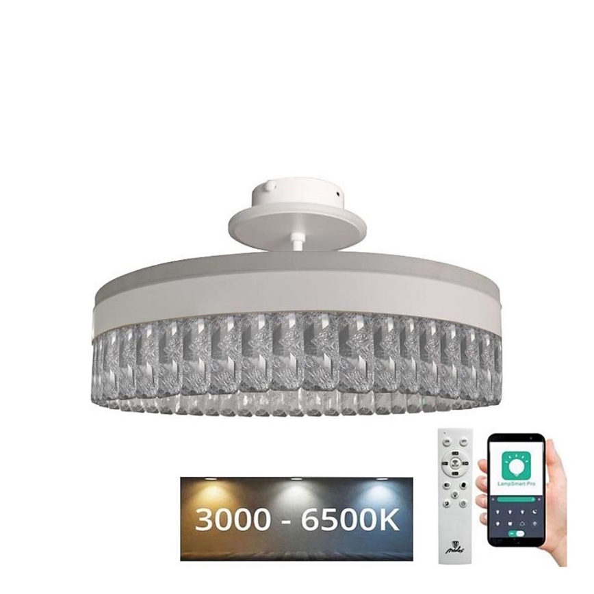LED Dimming κρύσταλλο πλαφονιέρα οροφής LED/75W/230V 3000-6500K λευκό + τηλεχειριστήριο