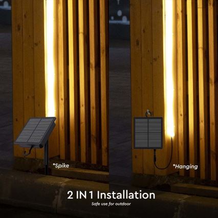 LED Dimming solar ταινία LED/1,2W/3,7V 3000K IP67 5m + τηλεχειριστήριο