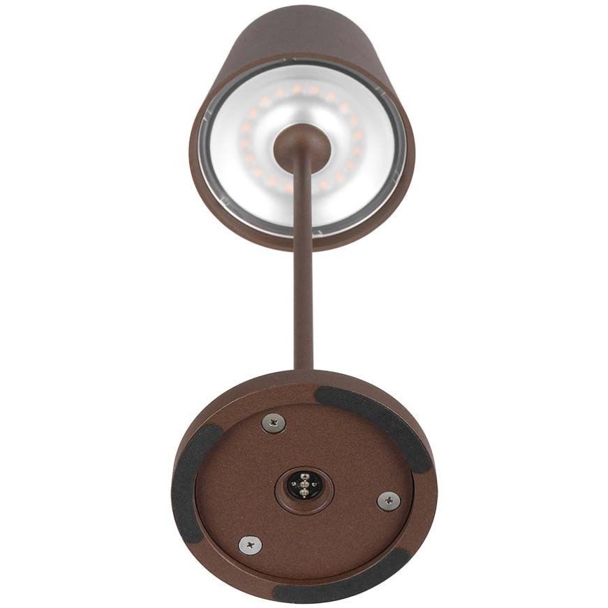 LED Dimming touch rechargeable επιτραπέζια λάμπα LED/2W/5V 4400 mAh 3000K IP54 καφέ