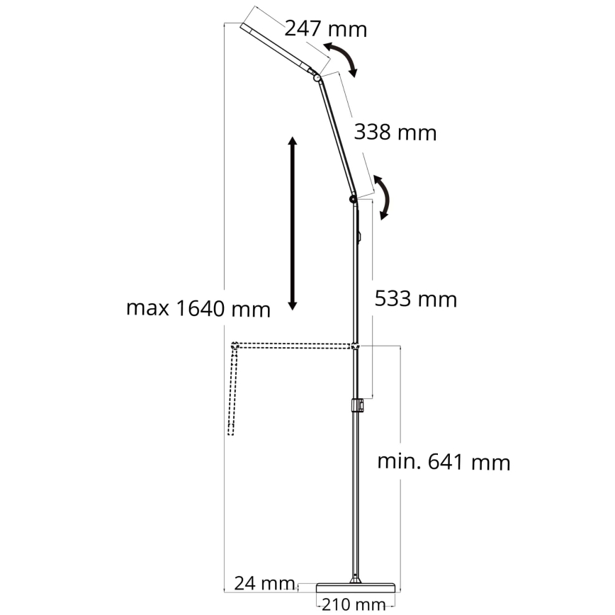 LED Dimming touch επιδαπέδια λάμπα FERRARA LED/13W/230V 3000/4000/6000K λευκό