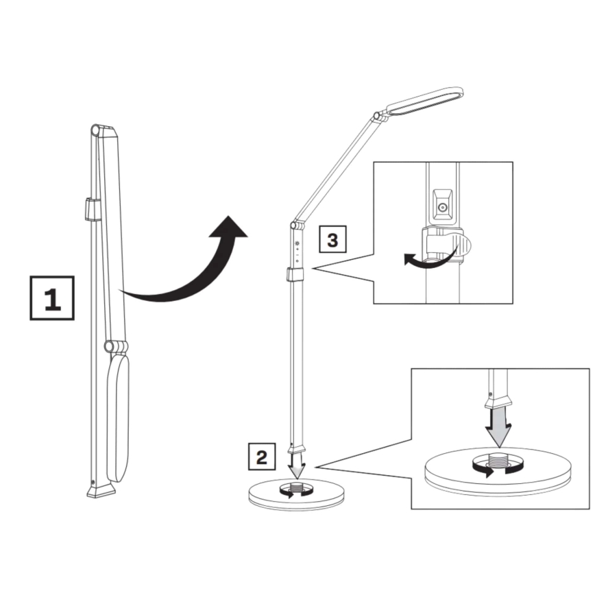 LED Dimming touch επιδαπέδια λάμπα FERRARA LED/13W/230V 3000/4000/6000K λευκό