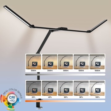 LED Dimming touch εύκαμπτο Επιτραπέζιο φωτιστικό LED/36W/230V 3000-6500K CRI 92 μαύρο