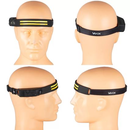 LED Dimming επαναφορτιζόμενο φακός κεφαλής με αισθητήρα 3xLED/5V IP44 300 γυαλιστερό 1200 mAh