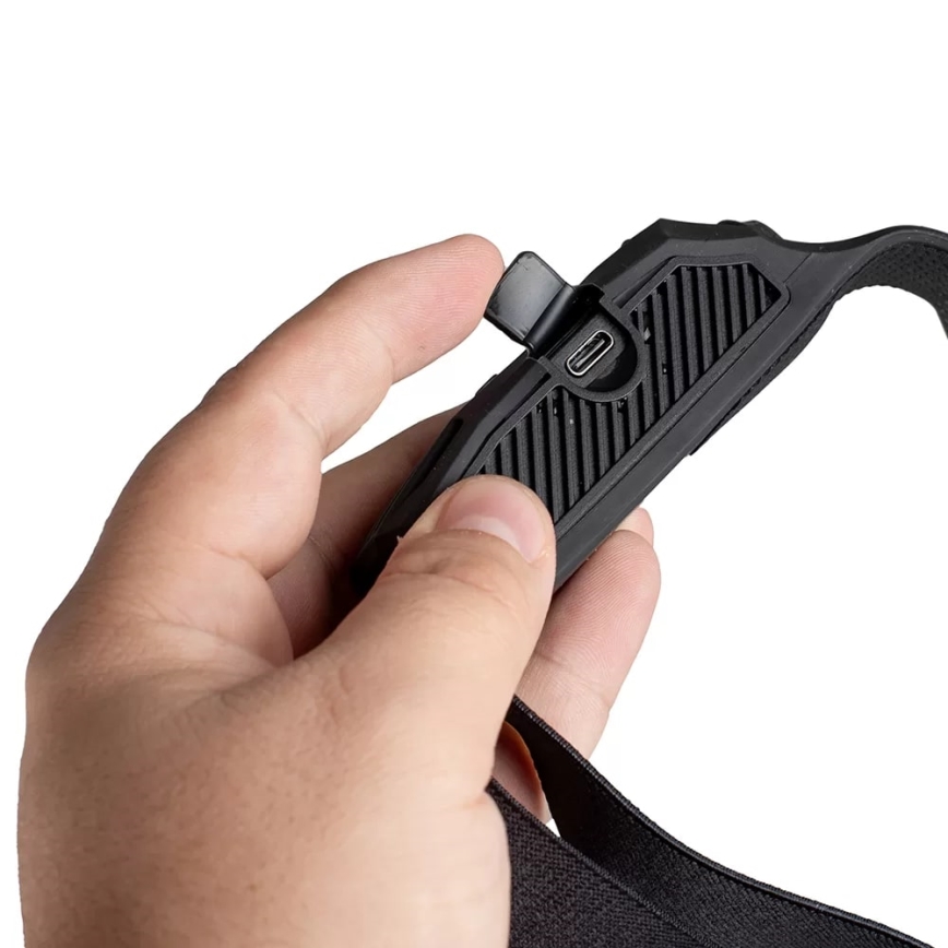 LED Dimming επαναφορτιζόμενο φακός κεφαλής με αισθητήρα 3xLED/5V IP44 300 γυαλιστερό 1200 mAh