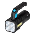 LED Dimming επαναφορτιζόμενο φακός LED/5V IPX4 250 γυαλιστερό 1200 mAh
