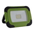 LED Dimming επαναφορτιζόμενο προβολέας SAMSUNG CHIP + λειτουργία SOS LED/10W/3,7V/USB IP44 4000K 3600 mAh πράσινο