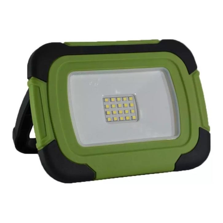 LED Dimming επαναφορτιζόμενο προβολέας SAMSUNG CHIP + λειτουργία SOS LED/10W/3,7V/USB IP44 4000K 3600 mAh πράσινο
