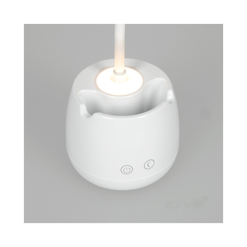 LED Dimming εύκαμπτο επαναφορτιζόμενο Επιτραπέζιο φωτιστικό LUSIA LED/5W/5V 3000/4000K 1200 mAh λευκό