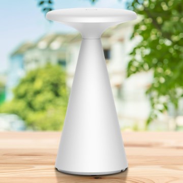 LED Dimming αφής Εξωτερικού χώρου Επιτραπέζιο φωτιστικό PAROS LED/1,8W/5V USB 1800 mAh IP44 λευκό